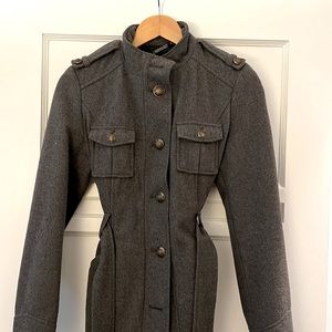 Military-Style Wool Coat